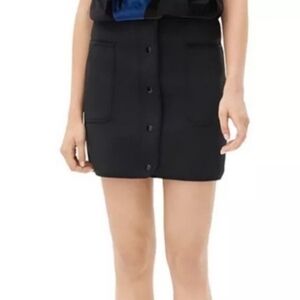 Sandro Black Juliena Scuba Mini Skirt sz 1